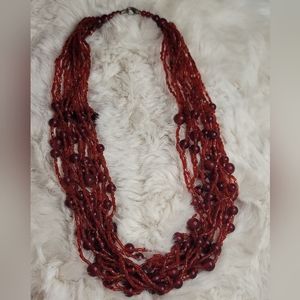 Red Beaded Necklace